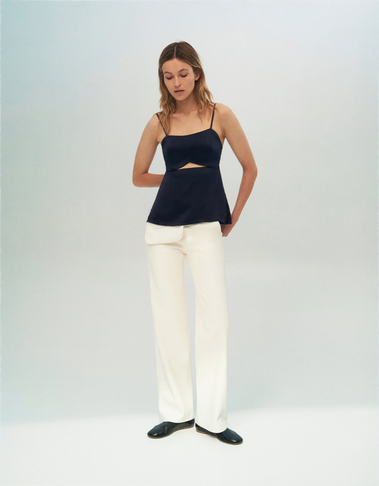 Faux Leather Pants with Patch Pocket Detail from FORMA brand