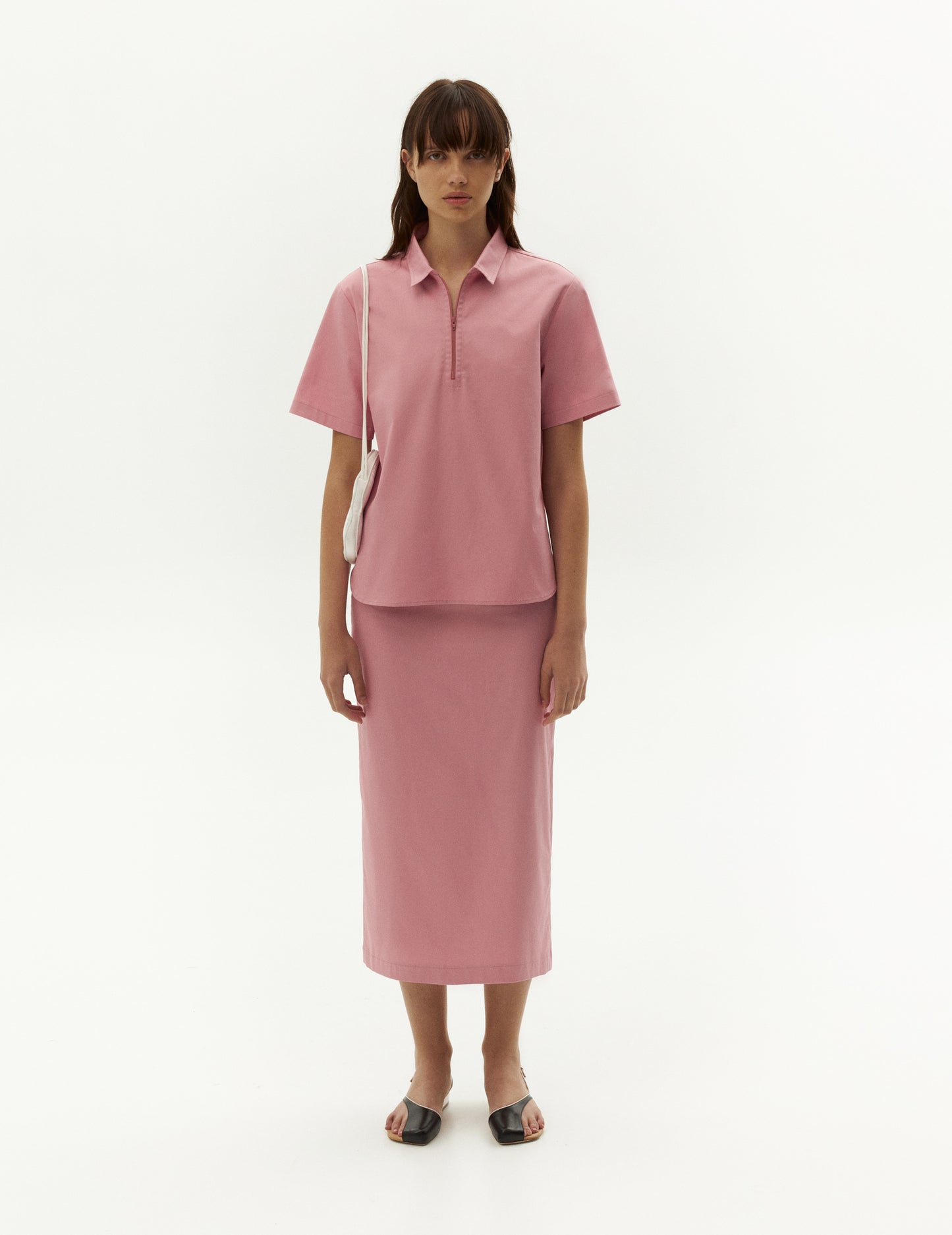 Cotton Long Skirt in Dusty Pink color from FORMA brand
