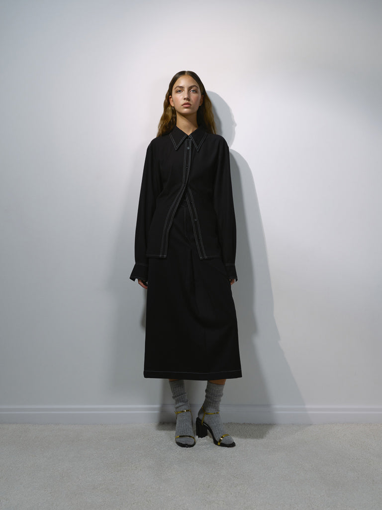 Сорочка з контрастним стібком