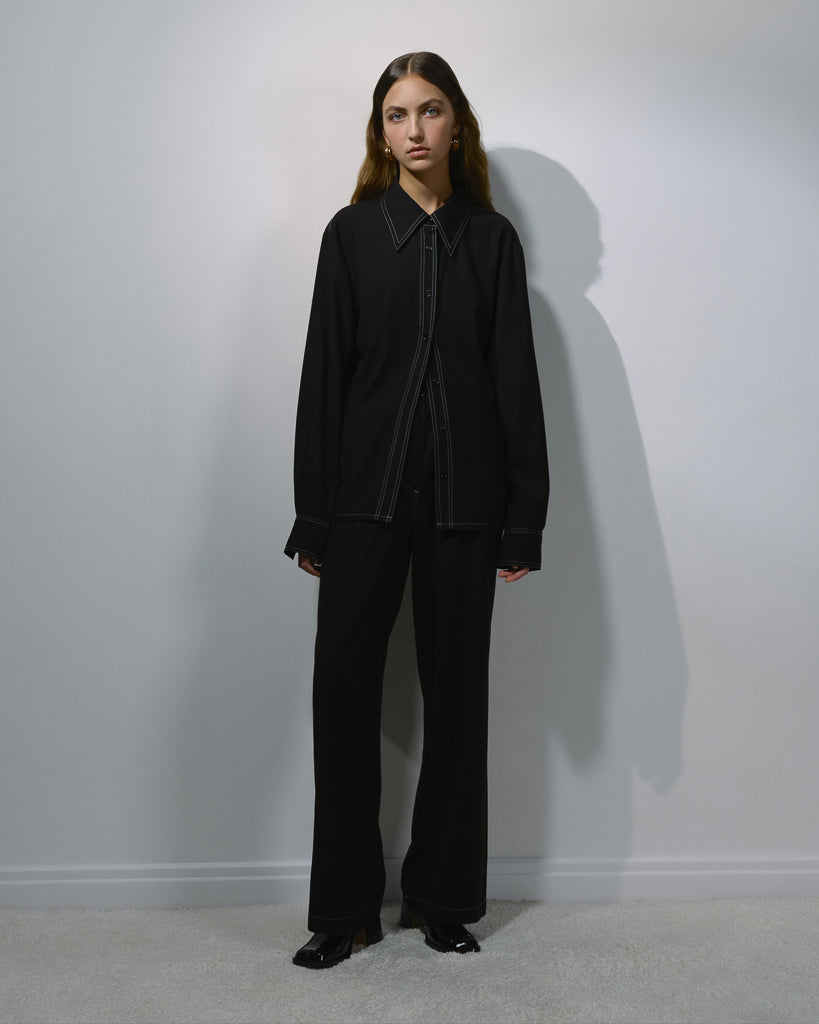 Сорочка з контрастним стібком