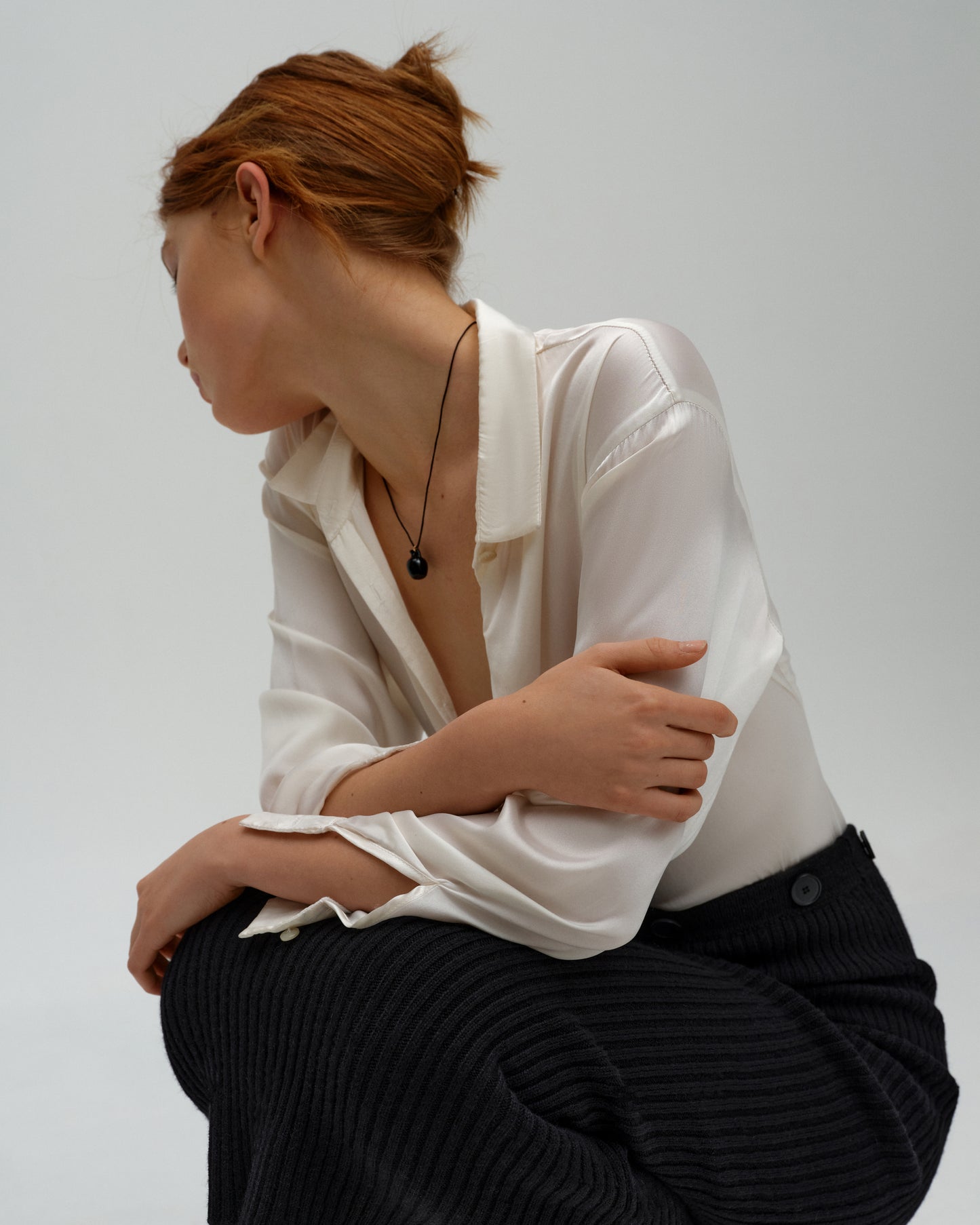 Silk longsleeves shirt.