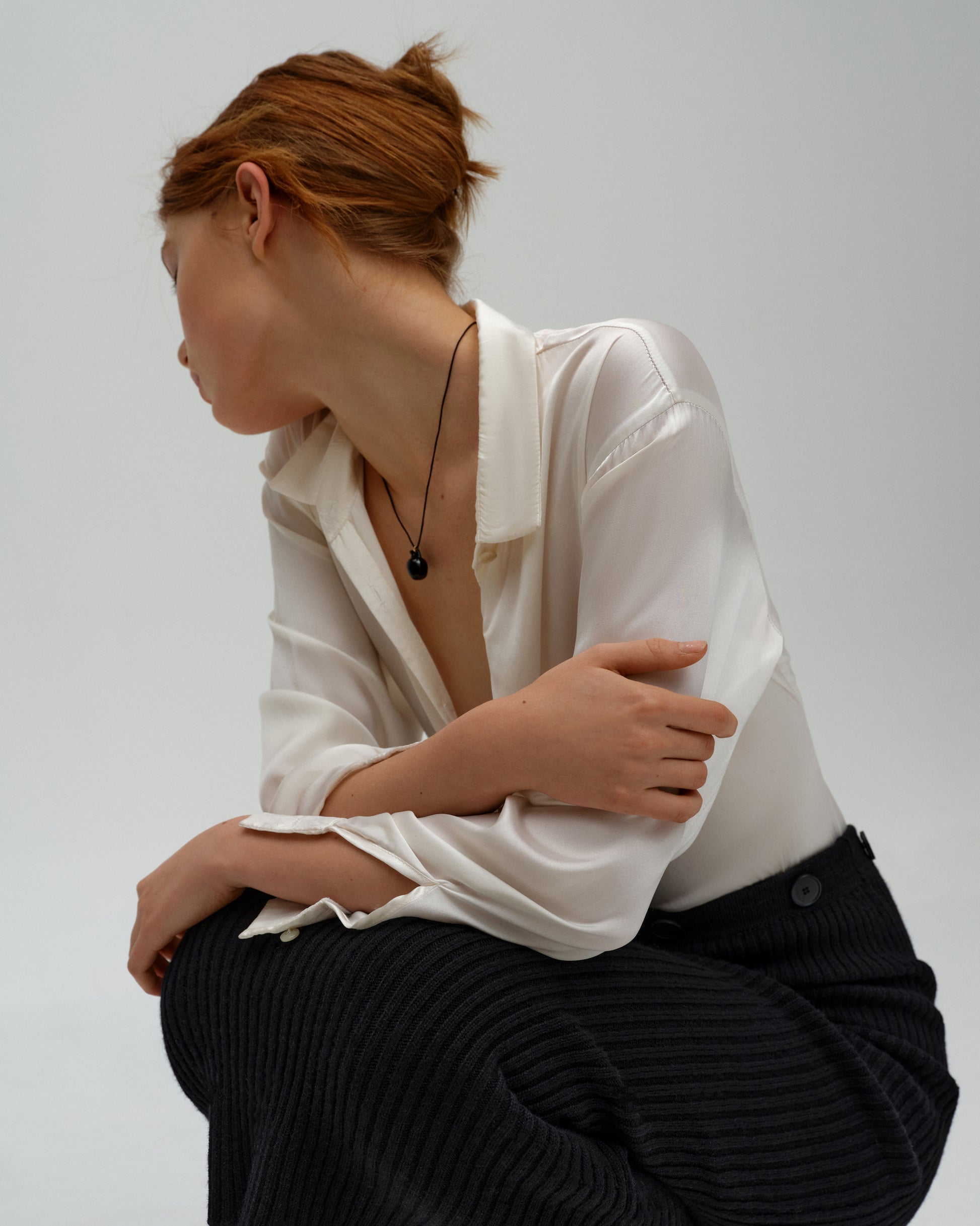 Silk longsleeves shirt.