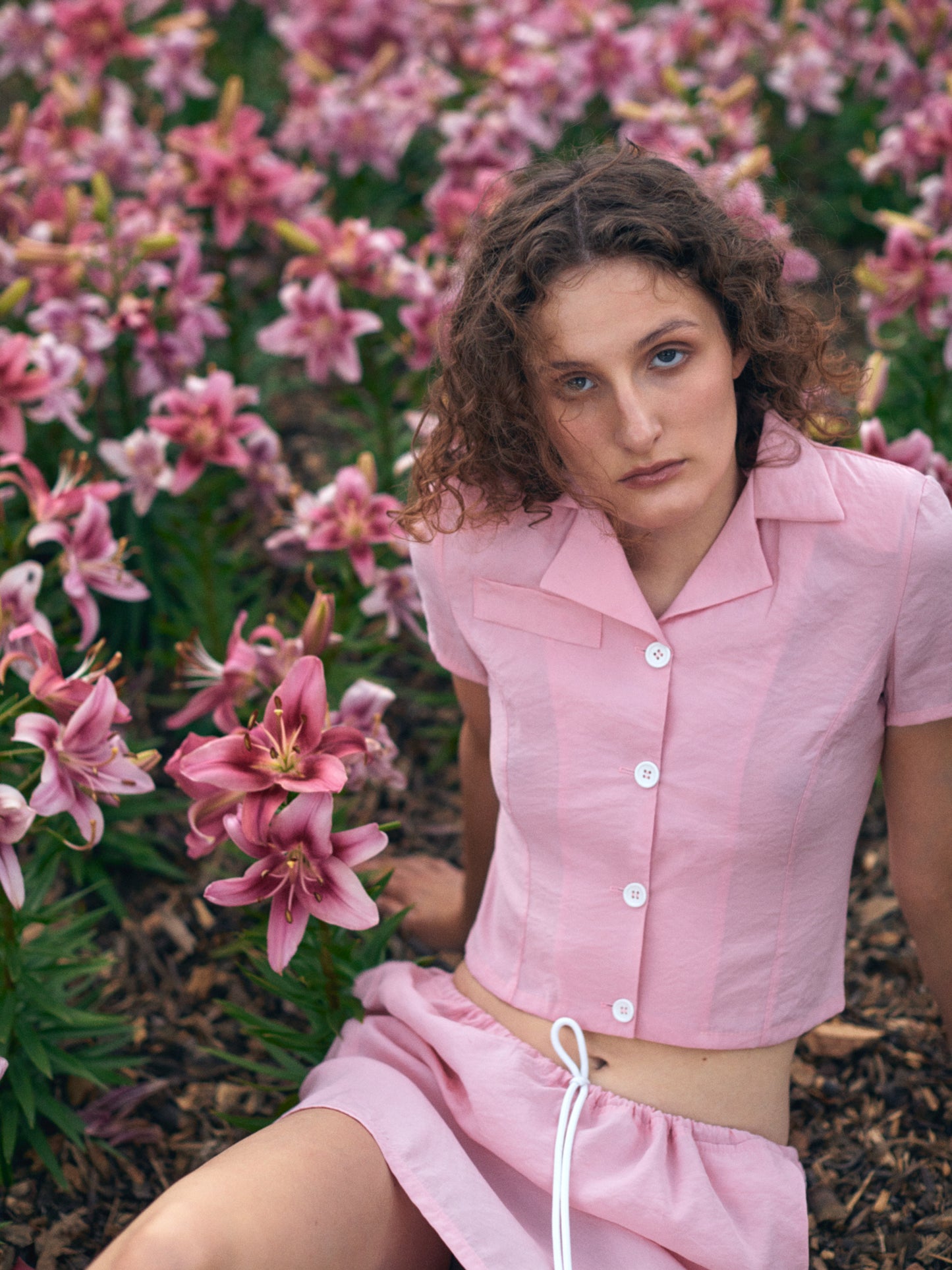 Вкорочений жакет - Рожевий