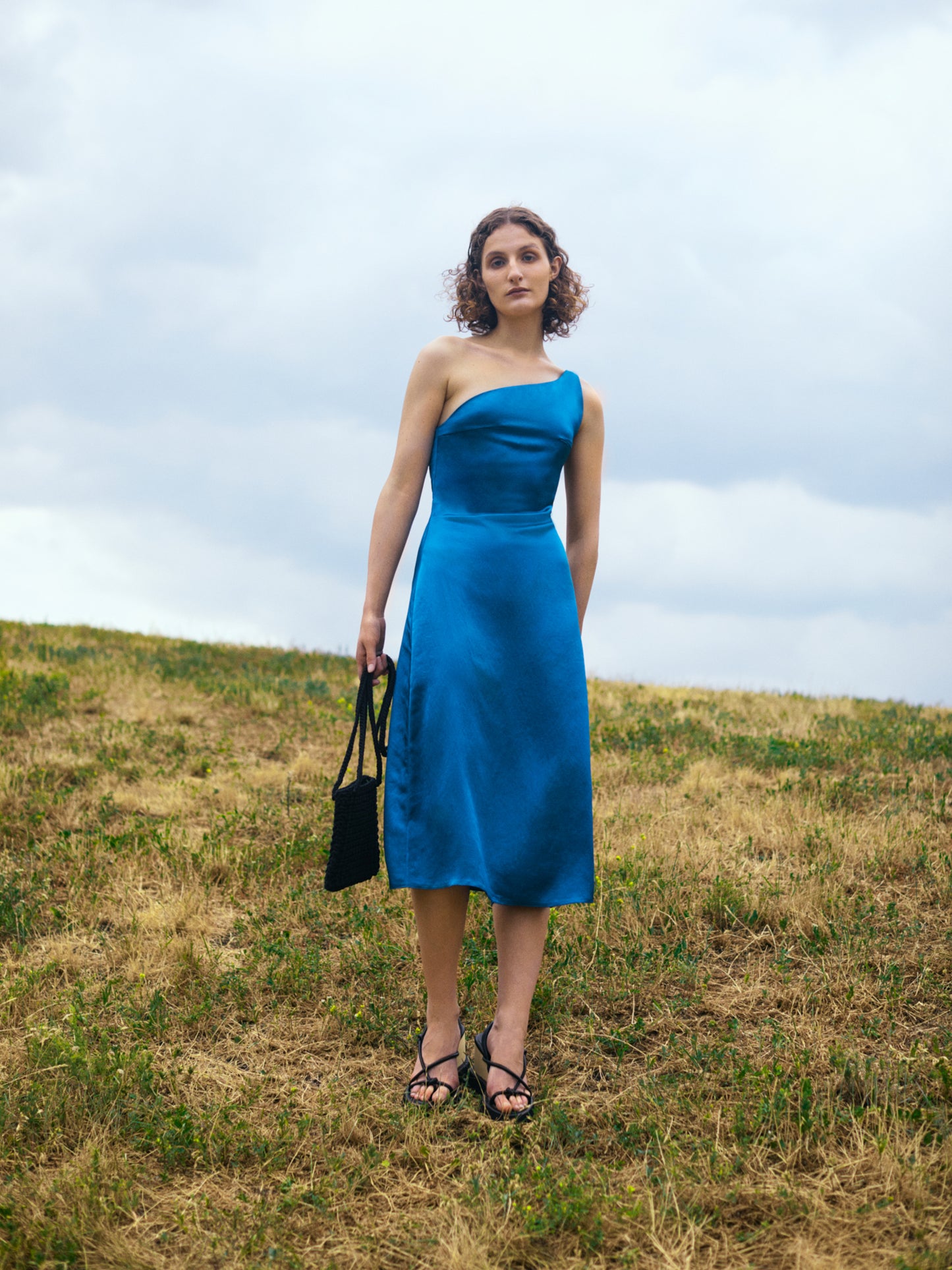 Crochet shoulders bag in black color from Ukrainian brand FORMA