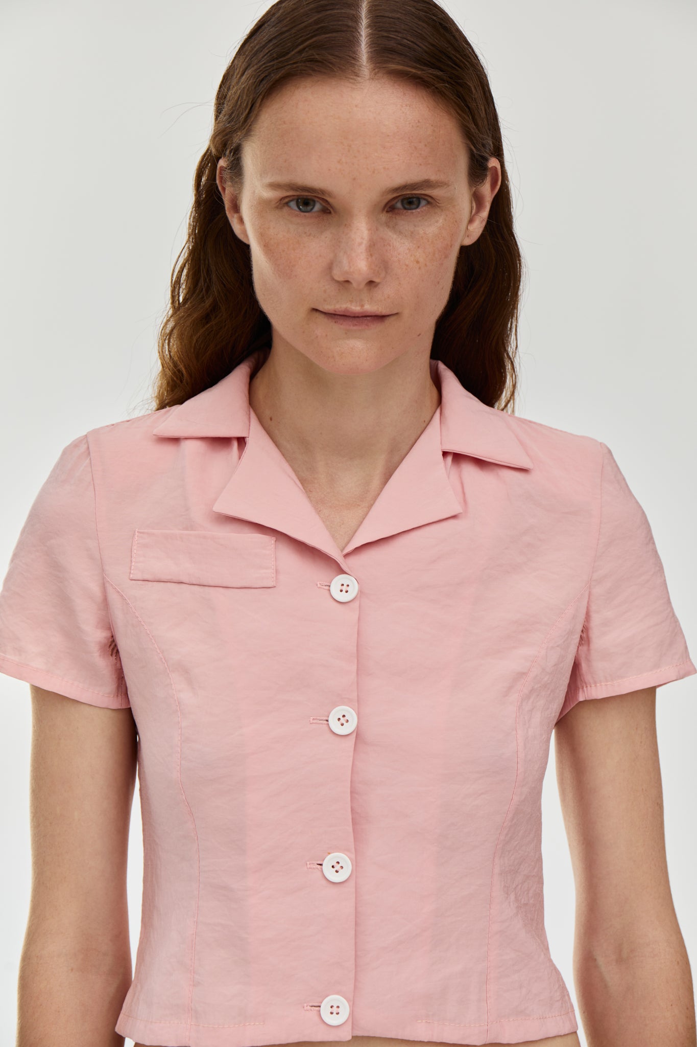 Lapel collar cropped blazer jacket with short sleeves from FORMA brand