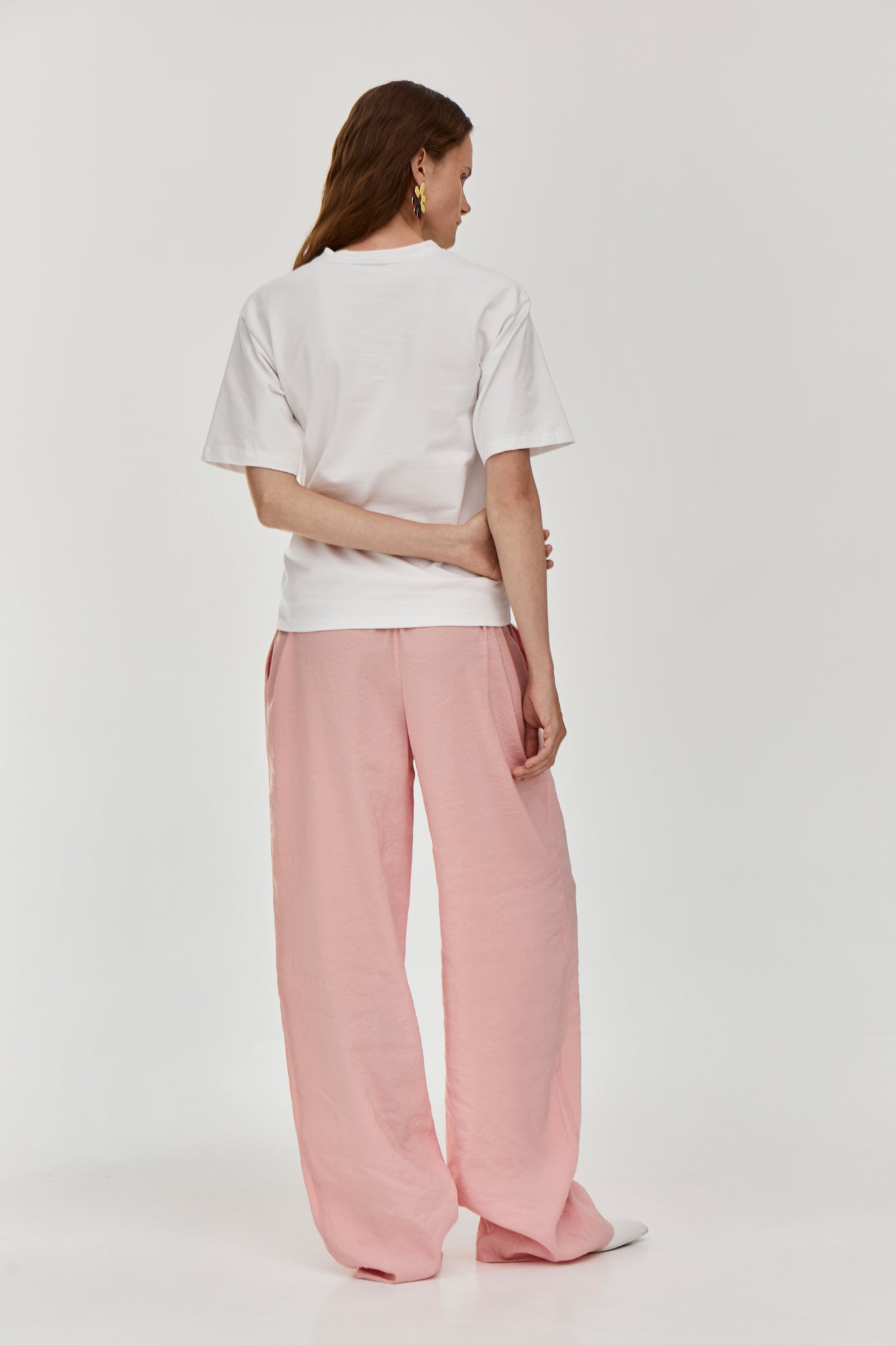 Side-wrap t-shirt in white color from ukrainian brand forma