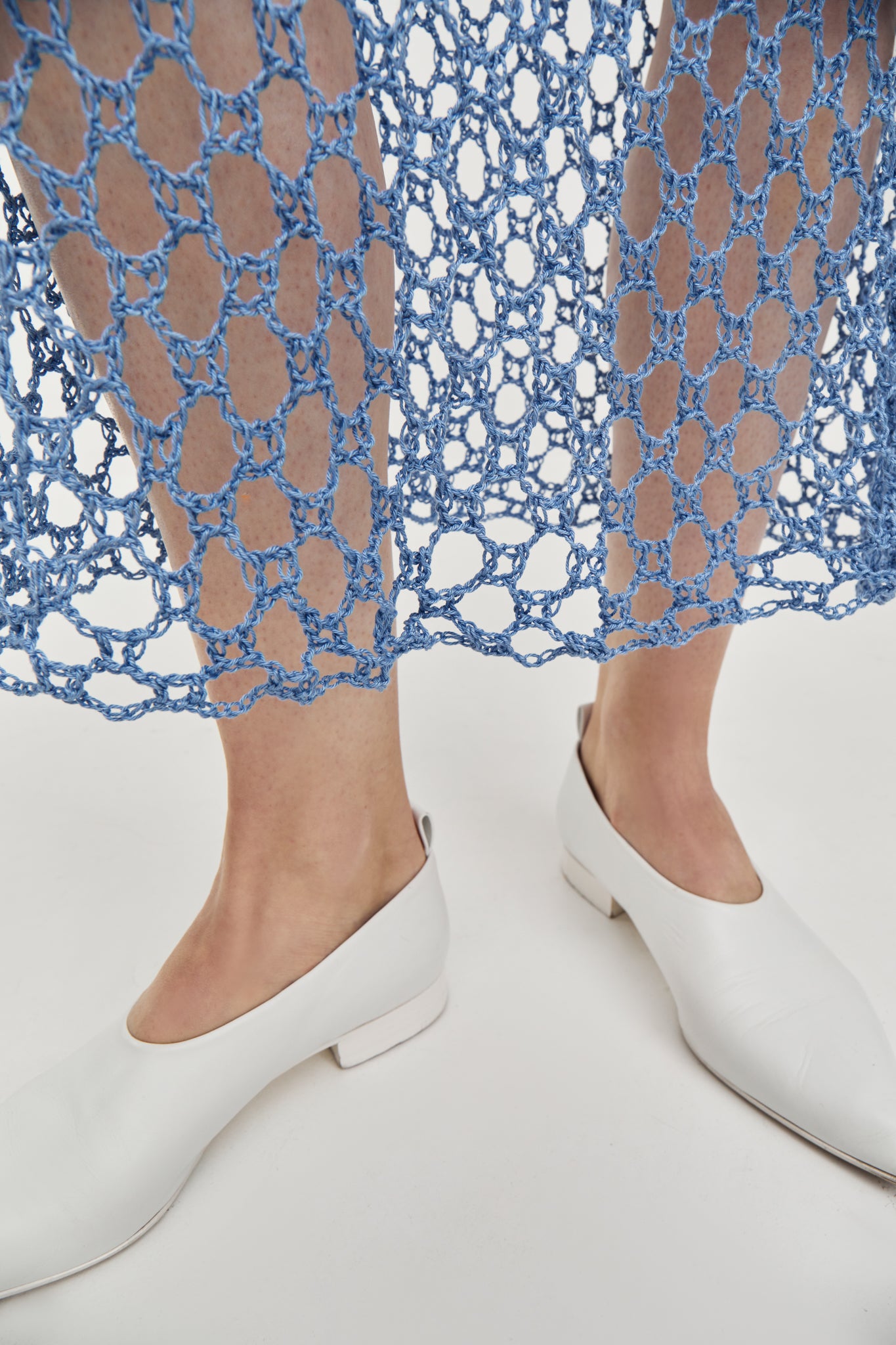 Crochet midi skirt in Blue color from clothing brand FORMA