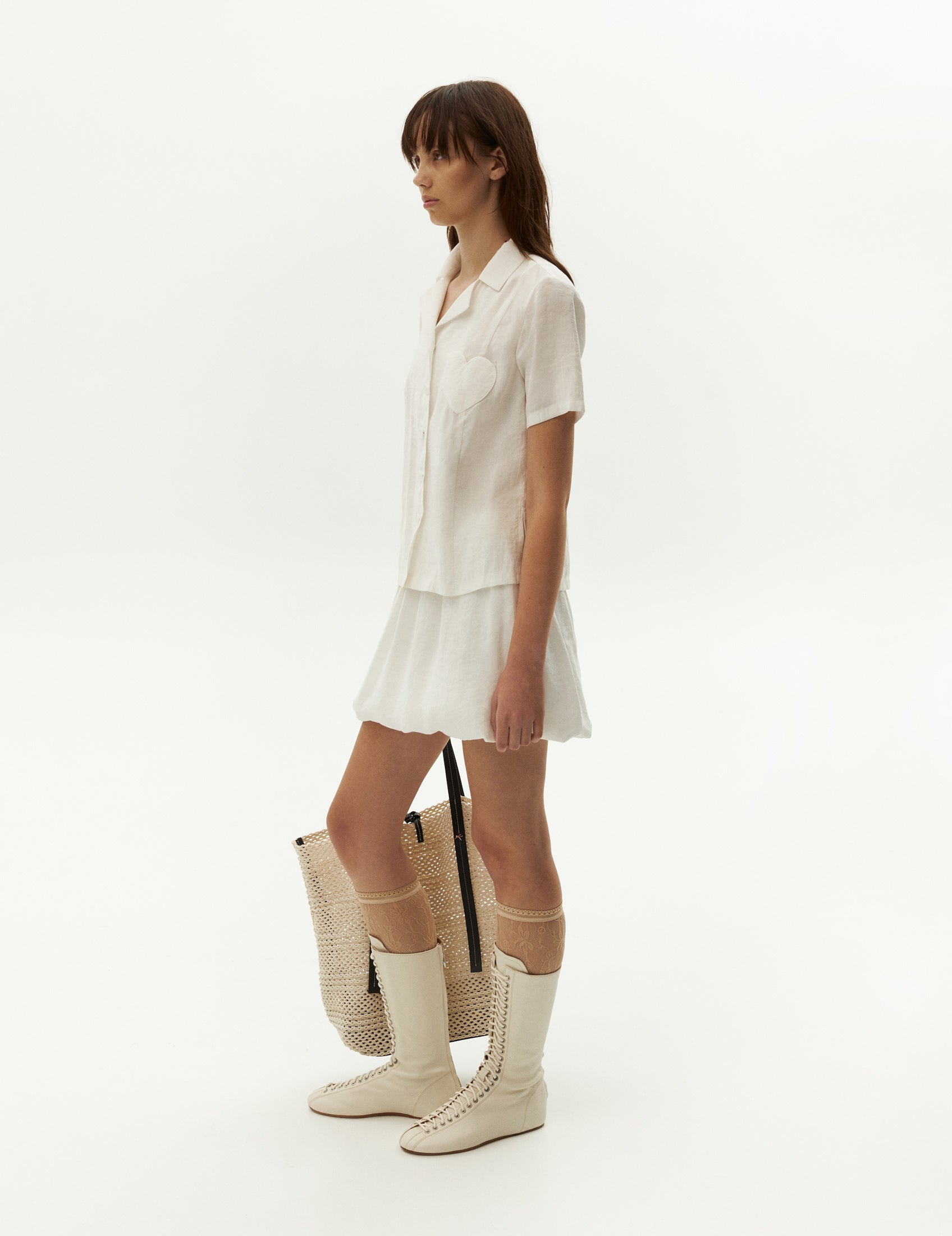 Біла спідниця ballon на резинці від бренду ФОРМА, FORMA одяг онлайн