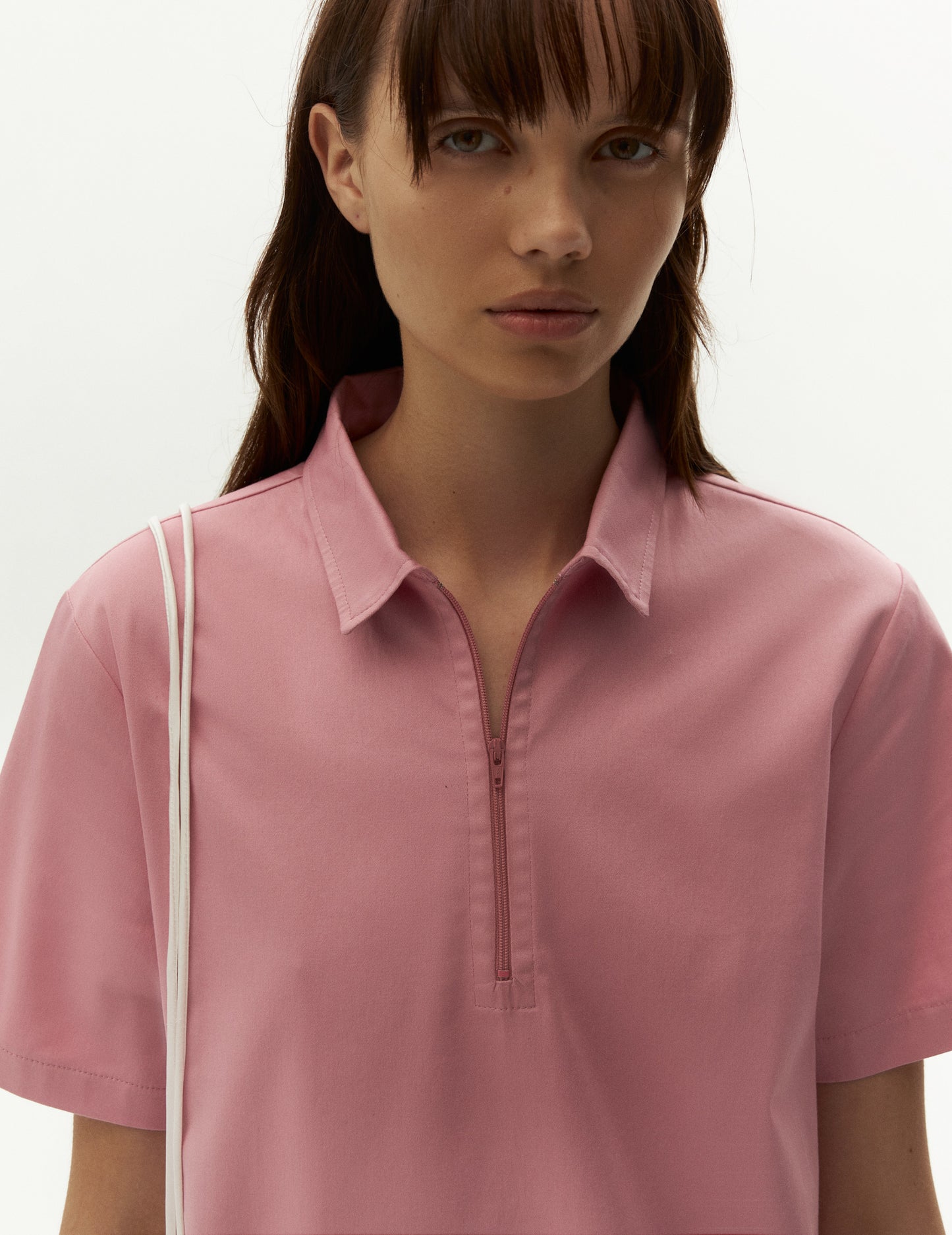 Cotton Polo — Dusty Pink