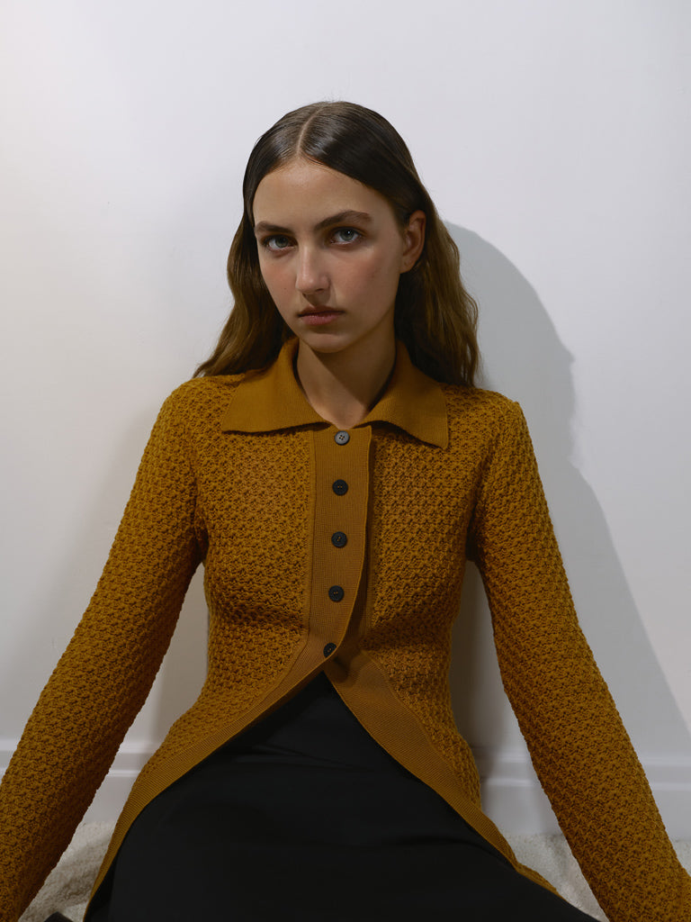 Zara clearance mustard cardigan