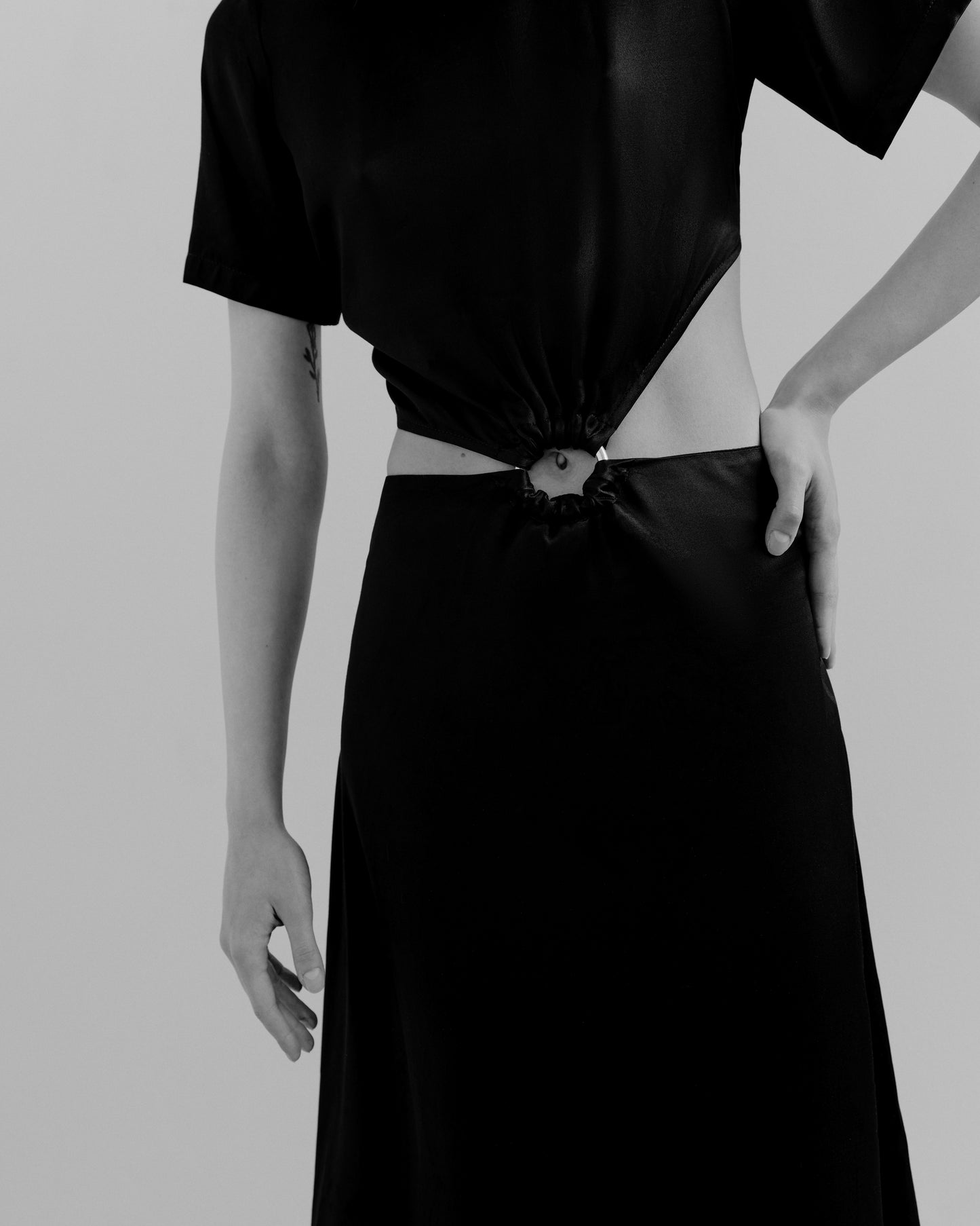 Asymmetric cut-out midi dress (convertible — dress, top, skirt in 1)-Dress-Forma Brand