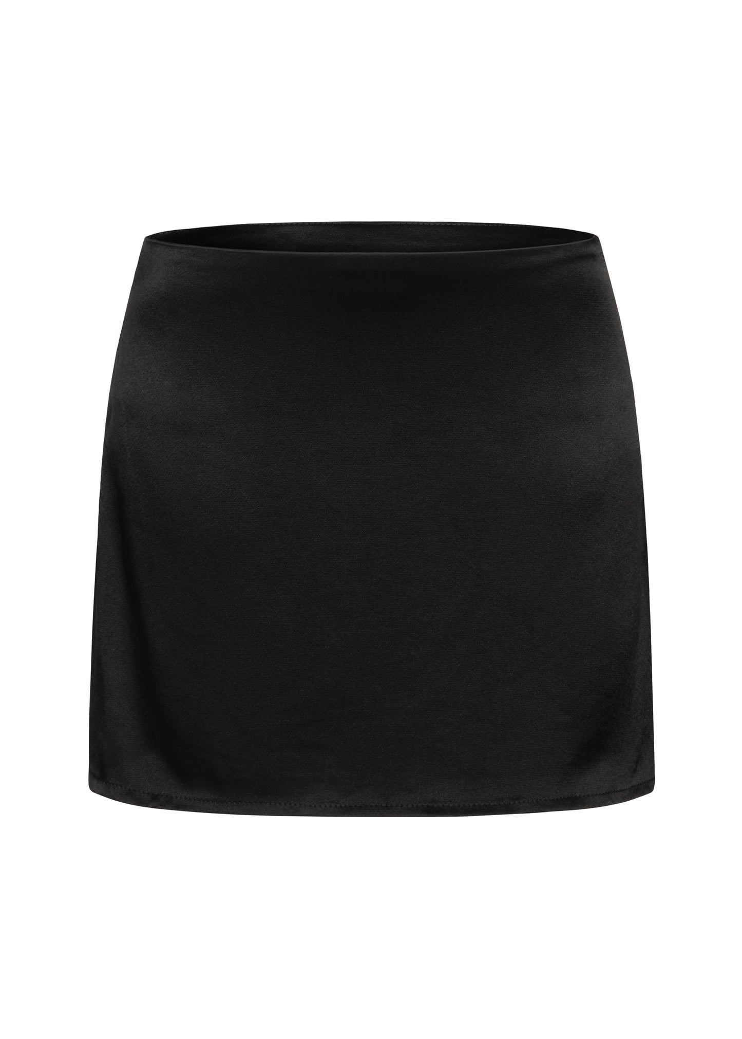 Viscose low-waist silky skirt in black color from FORMA.