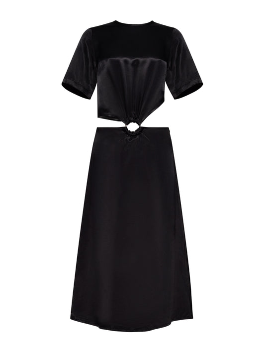 Asymmetric cut-out midi dress (convertible — dress, top, skirt in 1)-Dress-Forma Brand