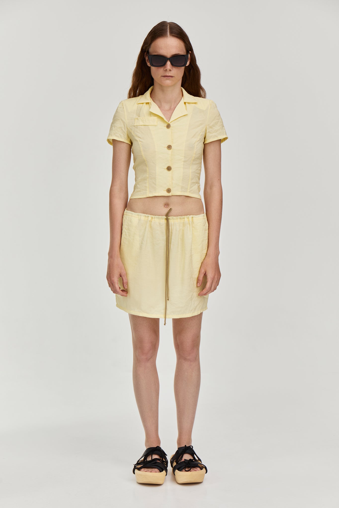 Lapel collar cropped blazer jacket with short sleeves from FORMA brand