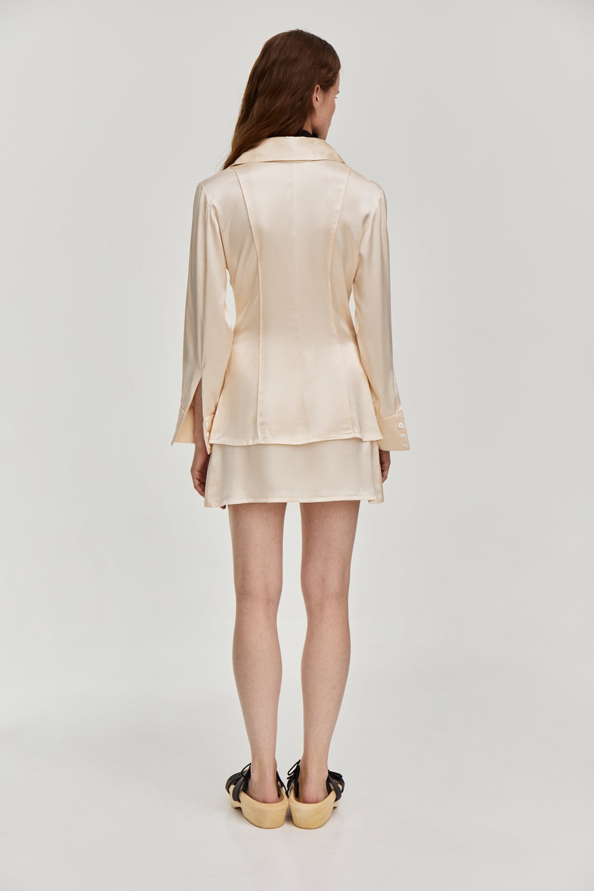Fitted-waist silky blouse - Creme – Forma Brand